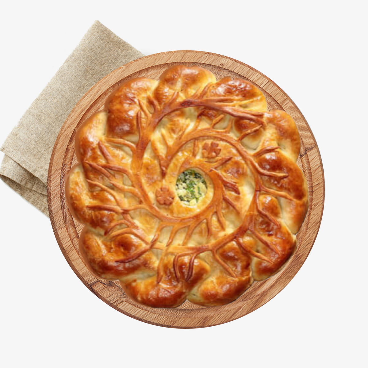 Pie with green onions and eggs / 2.20 Lbs