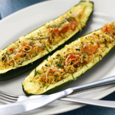 Zucchini baked with vegetables